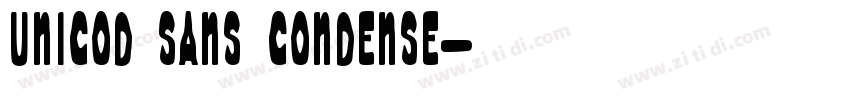 UNicod Sans Condense字体转换